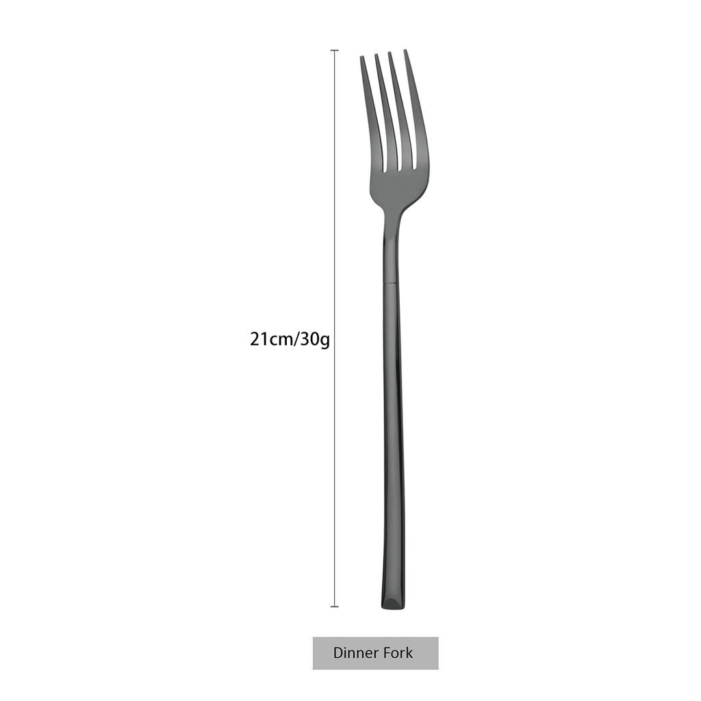 Stainless Steel Cutlery Set Mirror Black Dinnerware Set Knife Dessert Fork Coffee Tea Spoon Tableware Western Kitchen Flatware