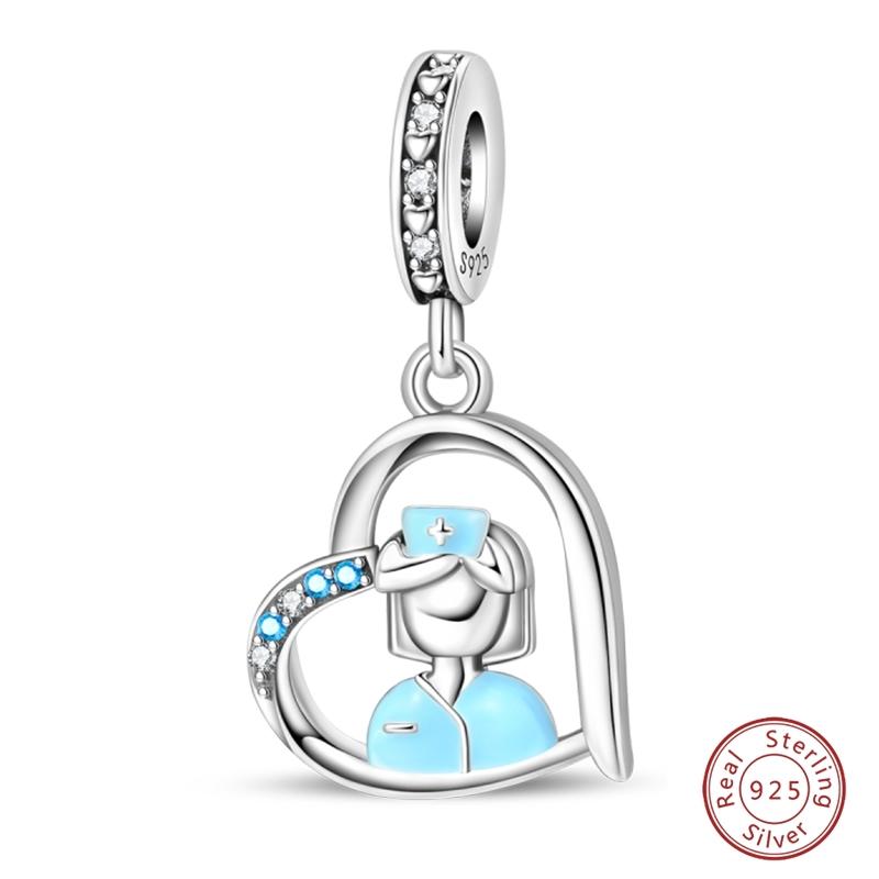 Trendy 925 Silver Wedding Doctor Animal Pirate Autumn Multi Style Charm Bead Fit Wedding Party DIY Exquisite Jewelry