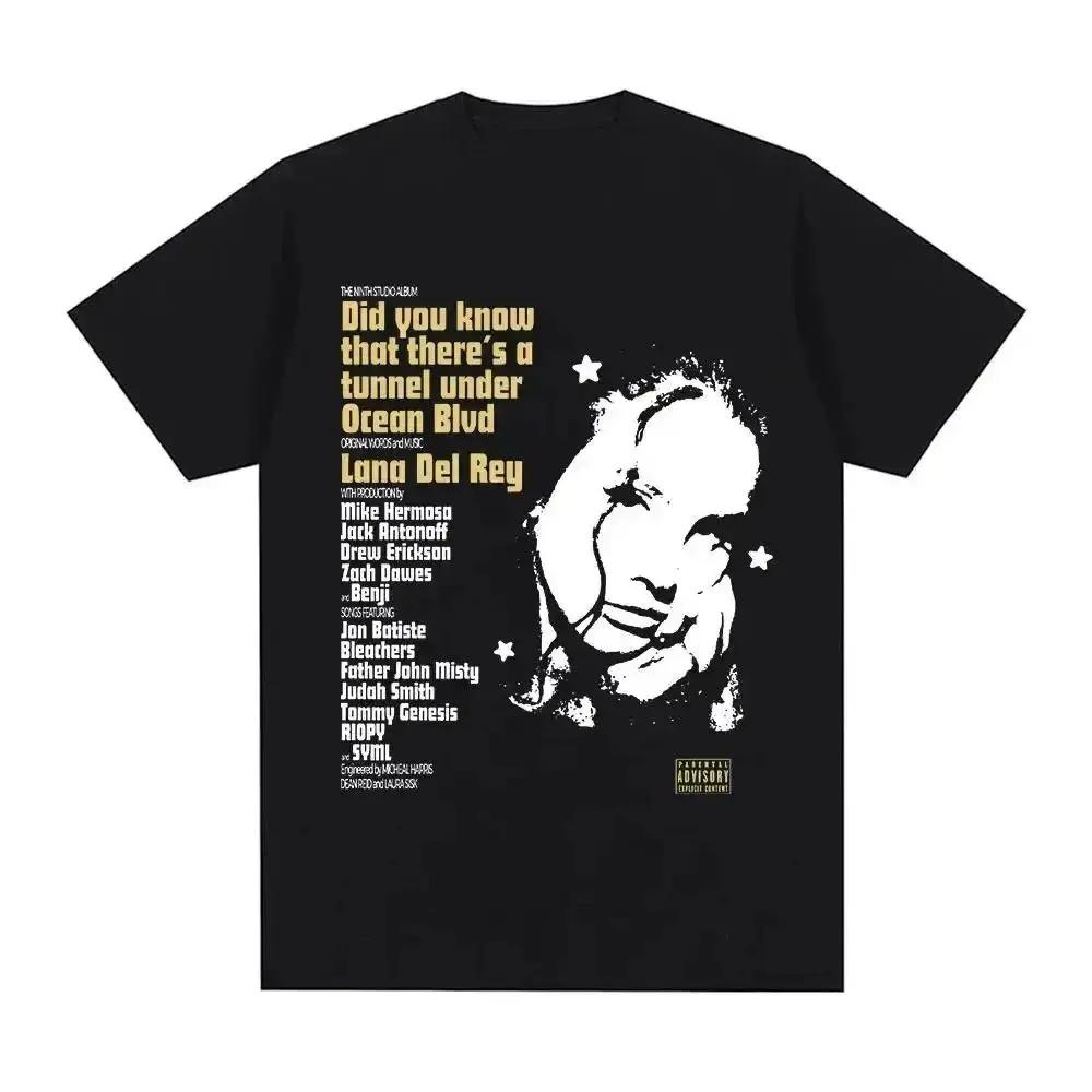 Lana Del Rey 9th Studio Album  Did You Know That There s a Tunnel Under Ocean Blvd  Liner Notes Graphic Print Oversized Streetwear Singer Fan Merch 4XL