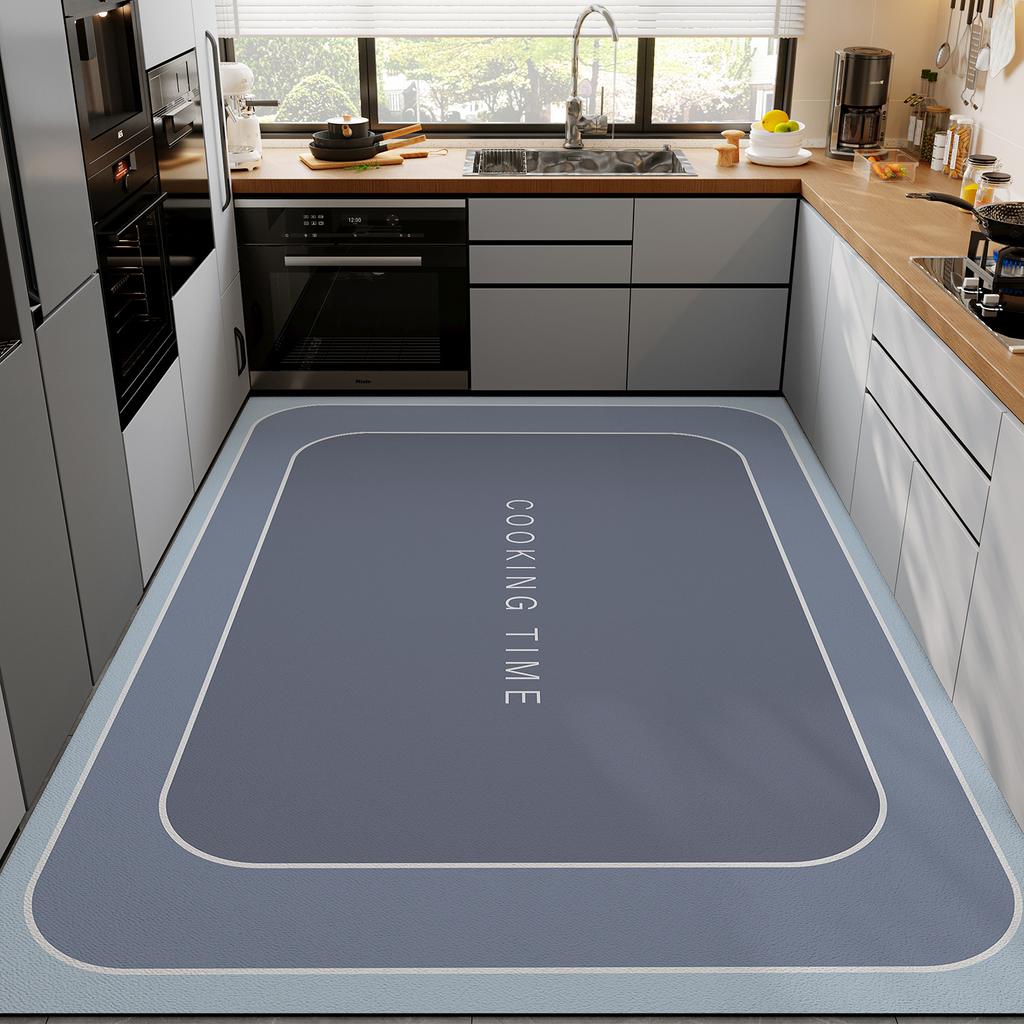 Light Luxury Soft Diatom Mud Floor Mat, Kitchen Floor Mat, Non-slip Absorbent Mat, Washable Door, Dirt-resistant Full Floor Mat