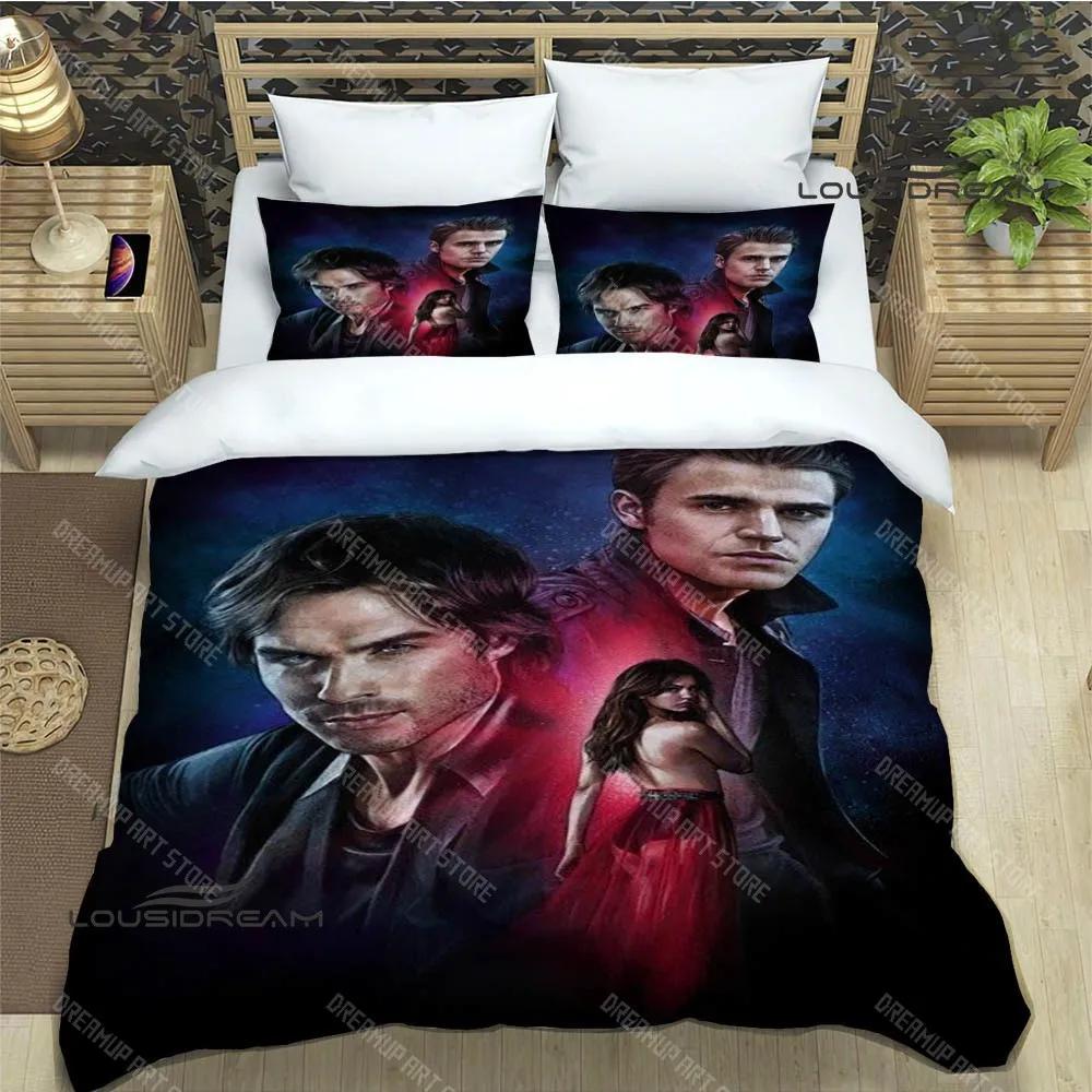 The Vampire Diaries Damon Salvatore Beddengoed Sets Prachtige Bedbenodigdheden Set Dekbedovertrek Beddekenset Beddengoed Verjaardagscadeau