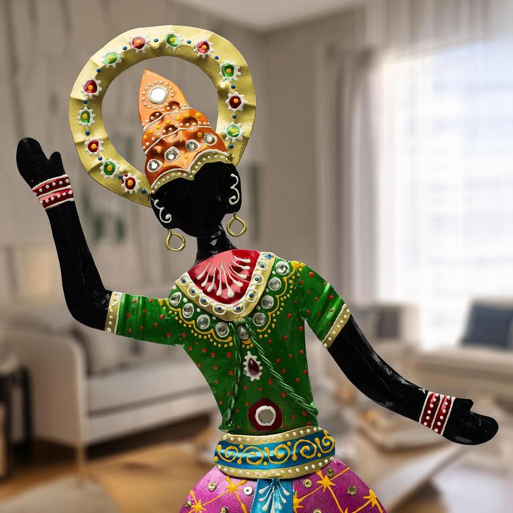 Exquisite Handcrafted Antique Dancer Figurines – Traditional Indian Folk Dance Showpieces for Elegant Home Decor and Cultural Gifts