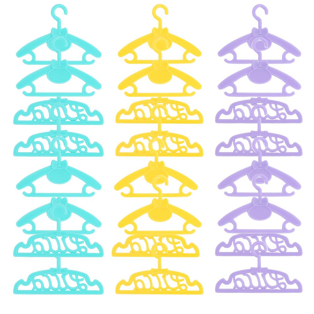 20 Pcs Doll Hangers Plastic Clothes Holder for Barbie Doll Accessories Kid Toy