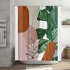 Botanical Shower Curtain Tropical Leaves Pattern Bathroom Decor Nature Greenery Backdrop Waterproof Modern Farmhouse Style Home