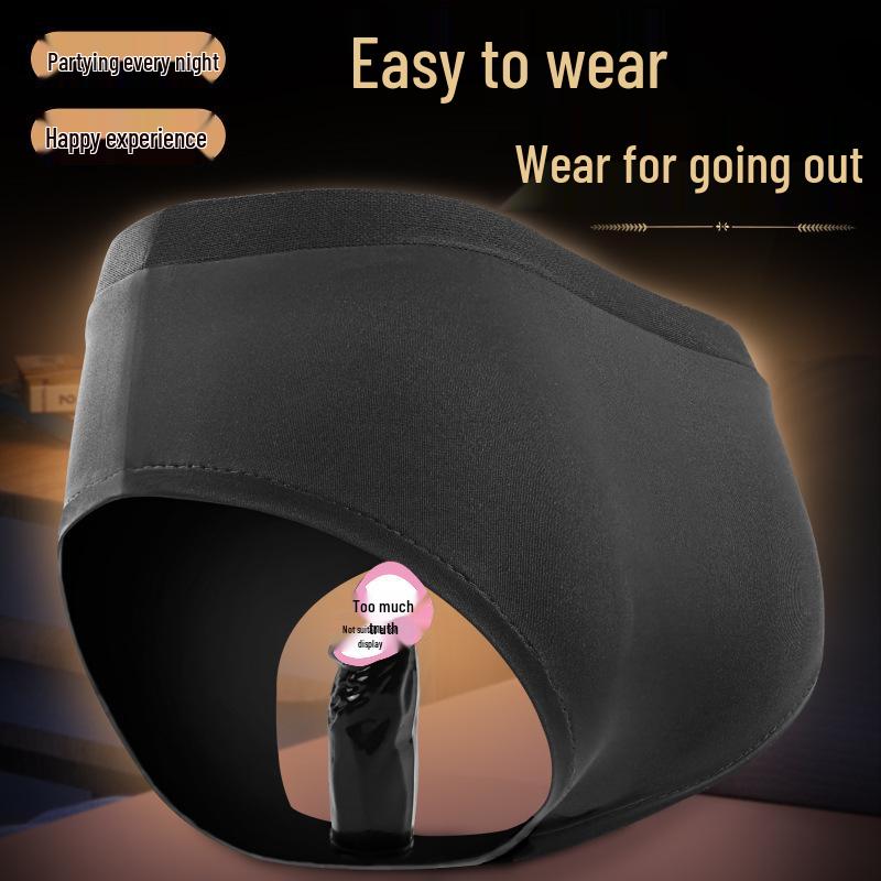 Long Love Erotic Wear: Realistic Dildo Mask with Self-Stimulation Pants & Masturbator