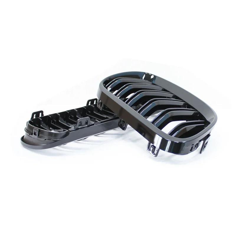 Front Bumper Grilles For BMW 3 Series E92 E93 2010-2013 Double Line Style Dual Slats Grills