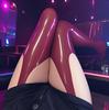 Women One-Piece Thin Breathable Tights Four-Sided Hollow Glossy Oil-Like Red Stockings Long Socks Sexy Black Horse Oil Stockings