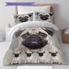 Bulldog Pattern Bedding Quilt Set Quilt Cover Pillowcase Home Decoration Gift (1 * duvet cover + 2 * pillowcase, without core)