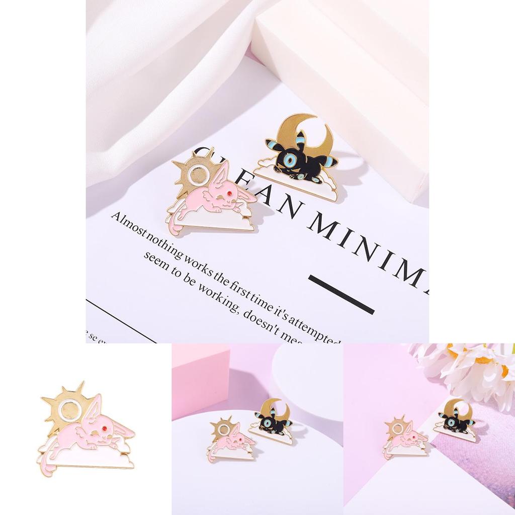 Adorable Anime Cartoon Couple Brooches Unique Animal Design Fashionable Accessories