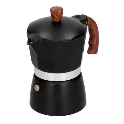 Aluminum Alloy Moka Pot Portable Coffee Pot with Heat Insulation Handle for Home Office