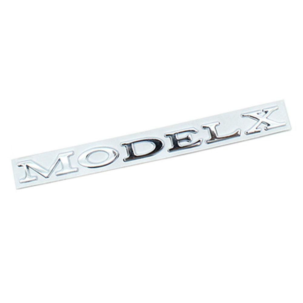 

Car Lettering Logo Rear Trunk Emblem Sticker Styling Flat Front Badge Auto Decorate Accessories For Tesla Modelx