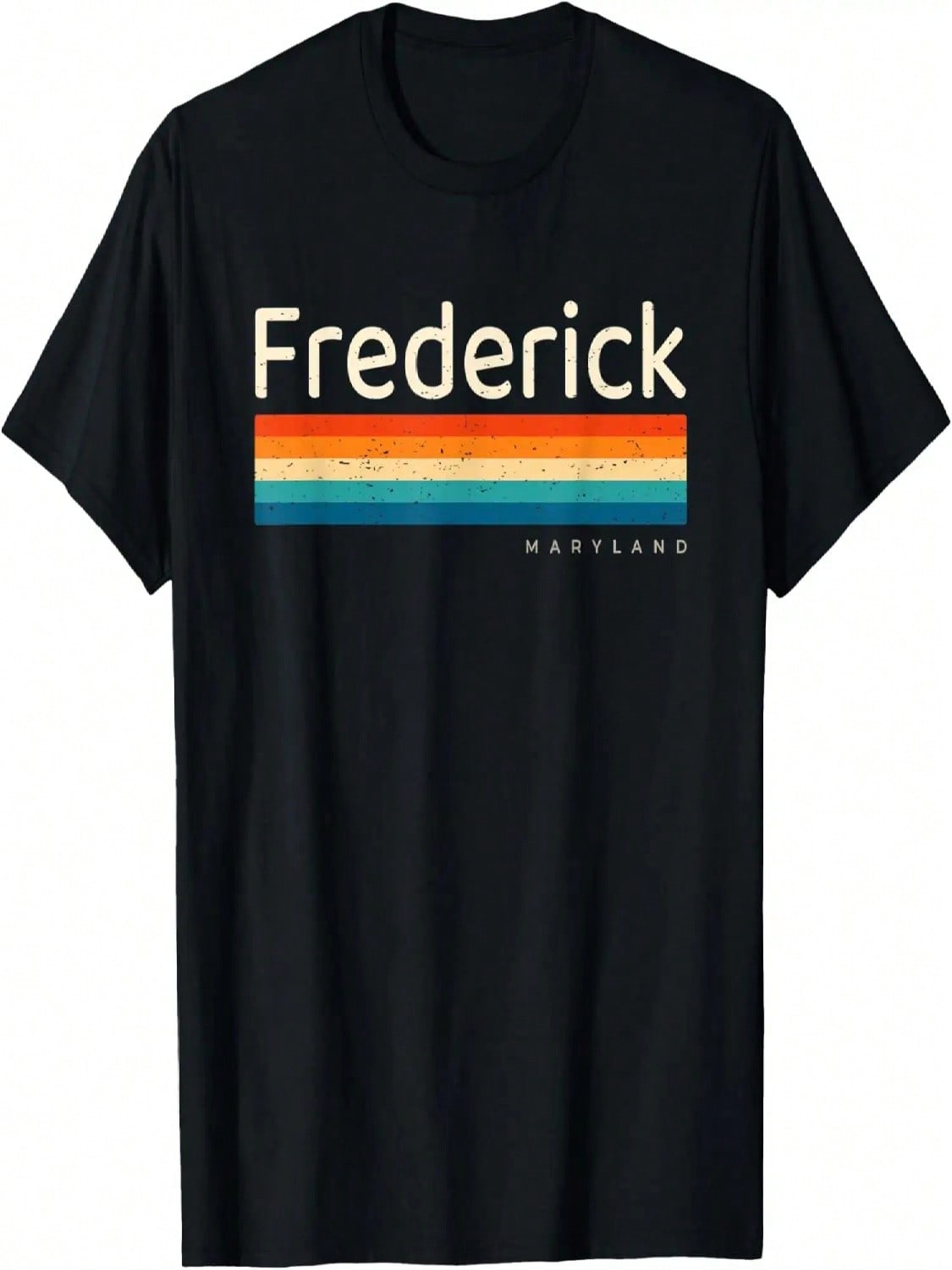 Frederick MD Maryland Retro Design T-Shirt S разноцветный