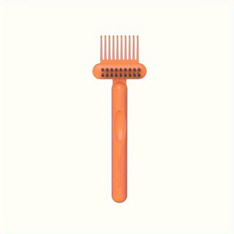 

1pc Hair Brush Cleansing Comb Hair Brush Remover for Removing Broken Hair Dust Cleanser Hairdressing Accessories помаранчевий