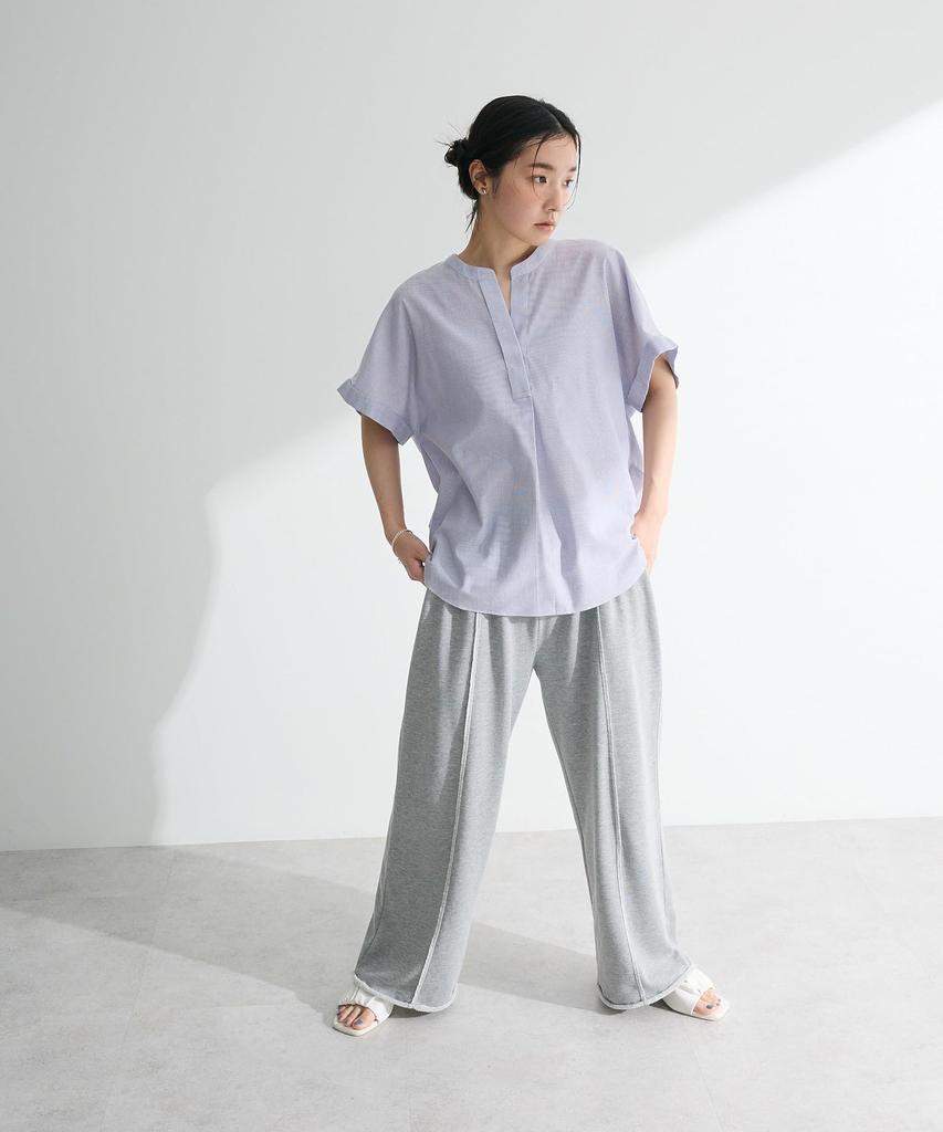 Green Parks Casual Blend French Sleeve Skipper Shirt Women's Cotton-Linen