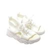 Zomer dames sandalen mesh casual schoenen witte dikke zolen veterschoenen sandalias open teen strandschoenen voor dames