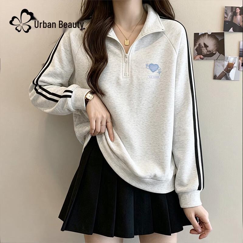 Women's Cosmic Heart Half-Zip Polo Sweatshirt
