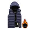 Męska kamizelka kurtka zimowa wodoodporna ciepła bez rękawów męska kurtka moda z kapturem codzienna kamizelka męska jesień zagęścić kamizelka