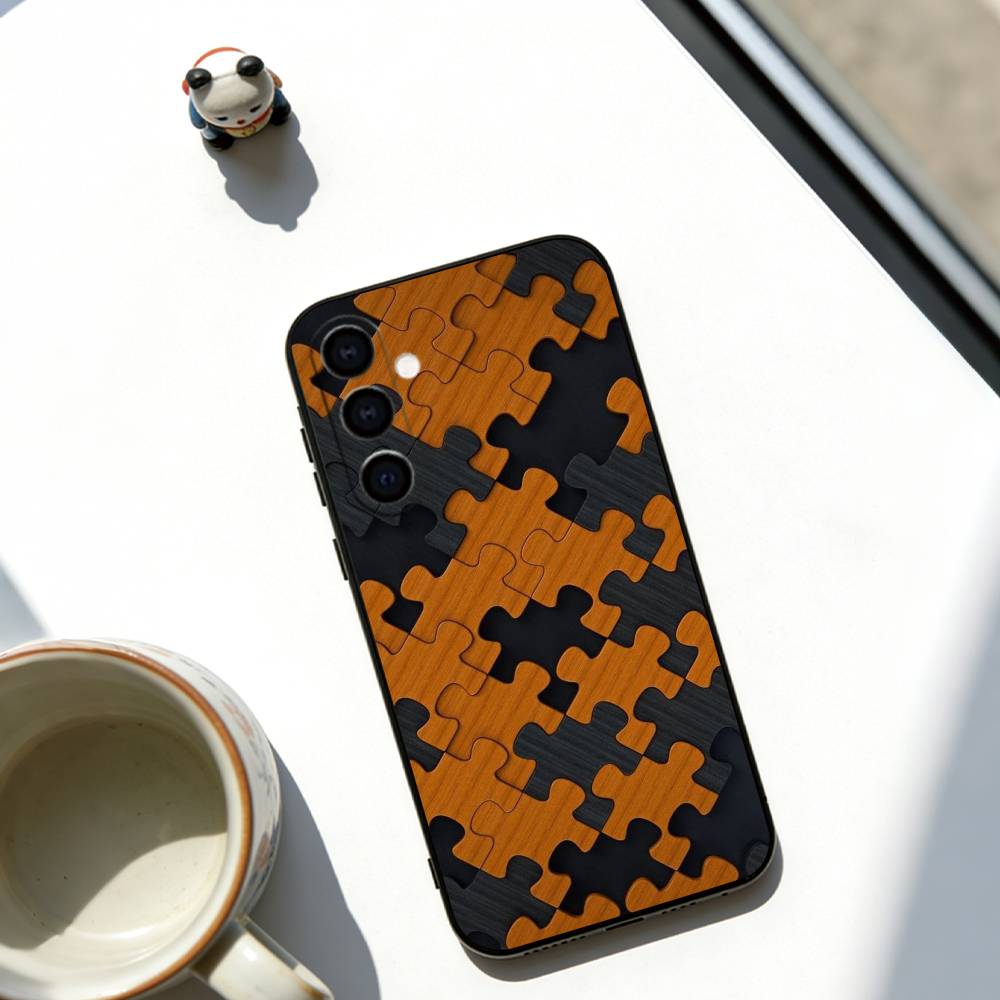 Puzzle Piece Phone Case For Samsung Galaxy A73,A72,A71,A70,A53,A52,A51,Others Soft Black Cover