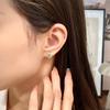 Light Luxury Color Treasure Four-leaf Clover S925 Sterling Silver Stud Earrings Women's Natural Amethyst Stone Olive Stone Topaz Earrings Jewelry Gift