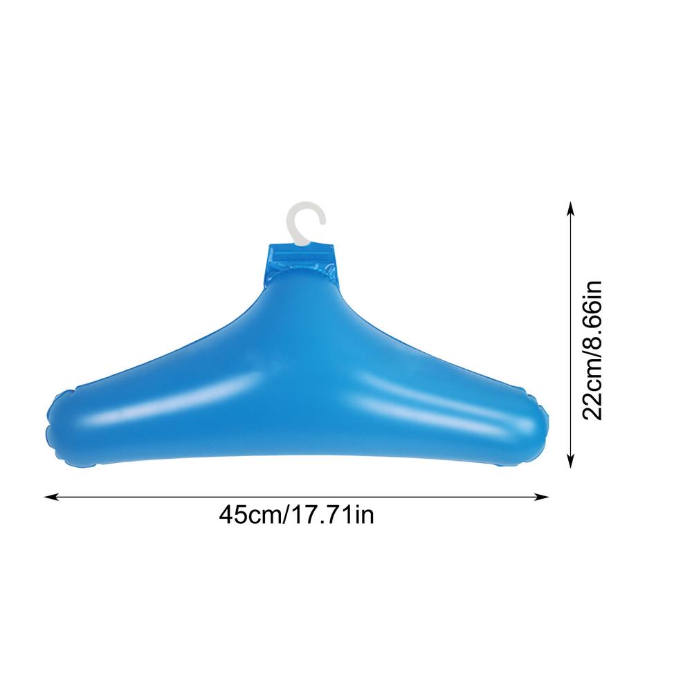 PVC Inflatable Hanger 5PCS Windproof Inflatable Portable Clothes Rack Folding Space Saving Coat Hanger With Metal Hook For Dress синий