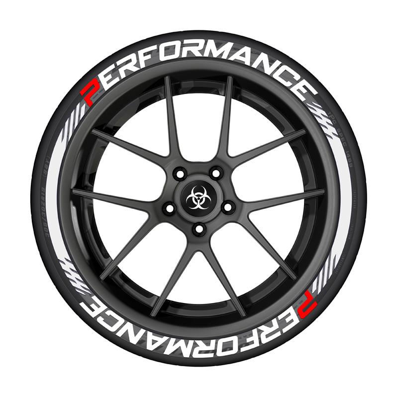 8 KS Na 4 Pneumatiky PERFORMANCE Pneumatika Kolo Auto Samolepky Univerzální 3D Silné Auto Písmena Obtisky V Jednom Kusu Auto Pneumatika Dekorace Samolepky