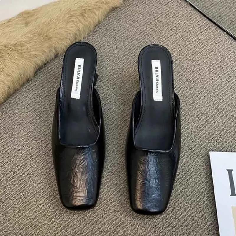Fashion Sexy High Heels Women Slippers Fashion Elegant Mules Shoes Heeled Sandals 2025 Summer Fashion Slides Pumps Luxury Mujer Zapatos