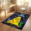 Adventure Alphabet Theme Soft Crystal Velvet Rug Custom Name & Text Print Non Slip Floor Rug for Bedroom Living Room