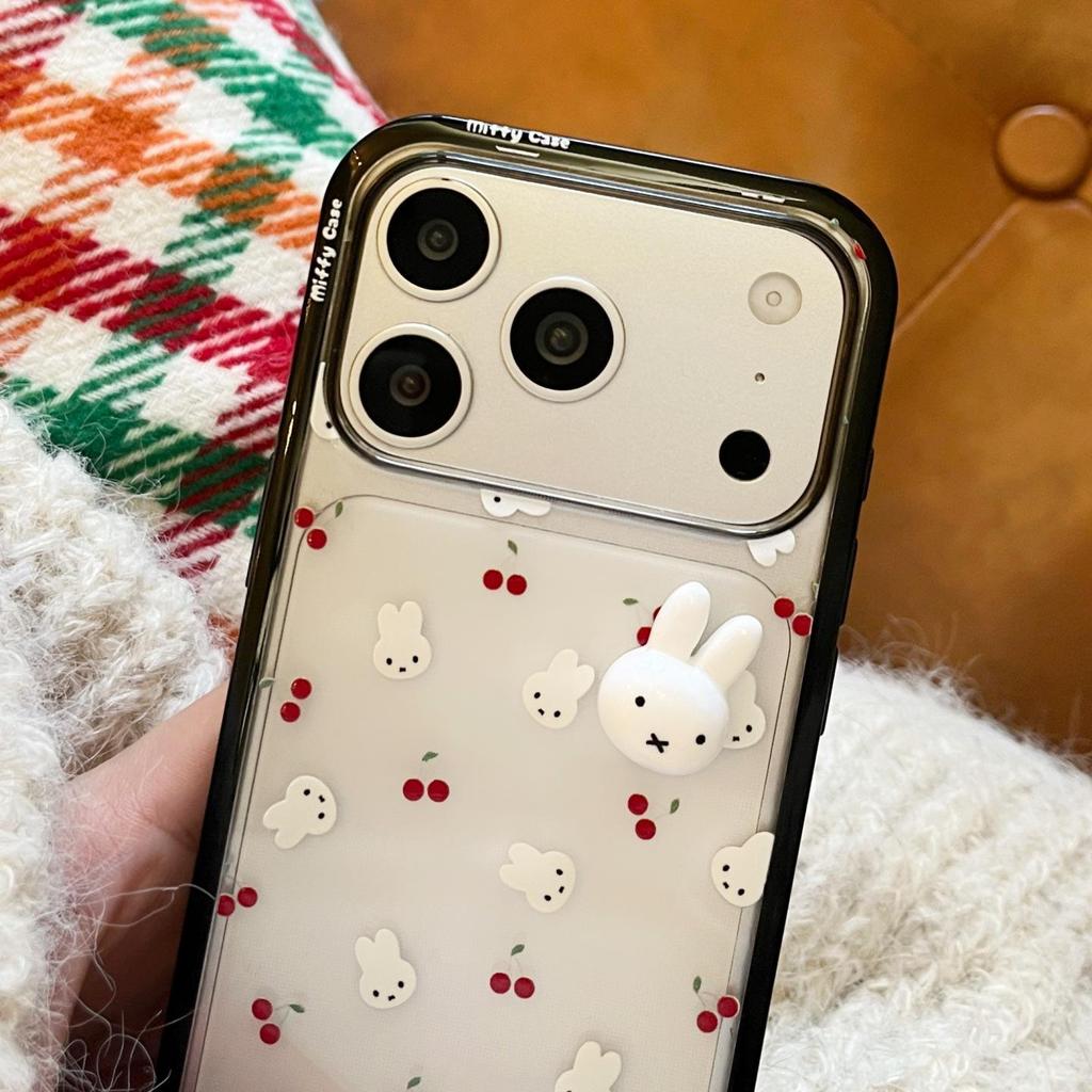 Miffy Transparentes Vollbild iPhone 17 Pro/16 Pro Max/15/14 Schutzhülle