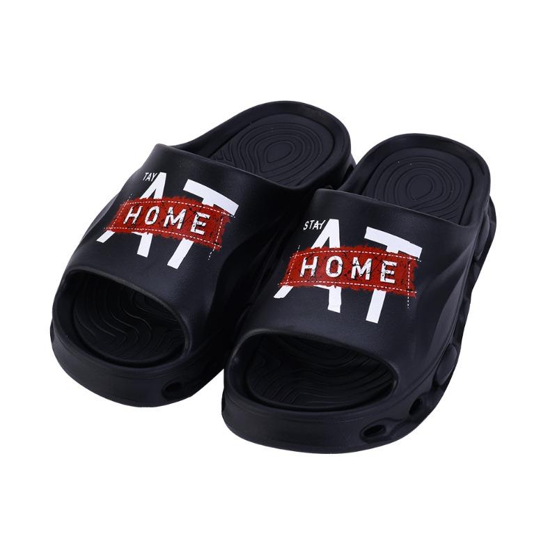 New summer men's one-word drag indoor and outdoor non-slip wear-resistant trend EVA slippers beach shoes