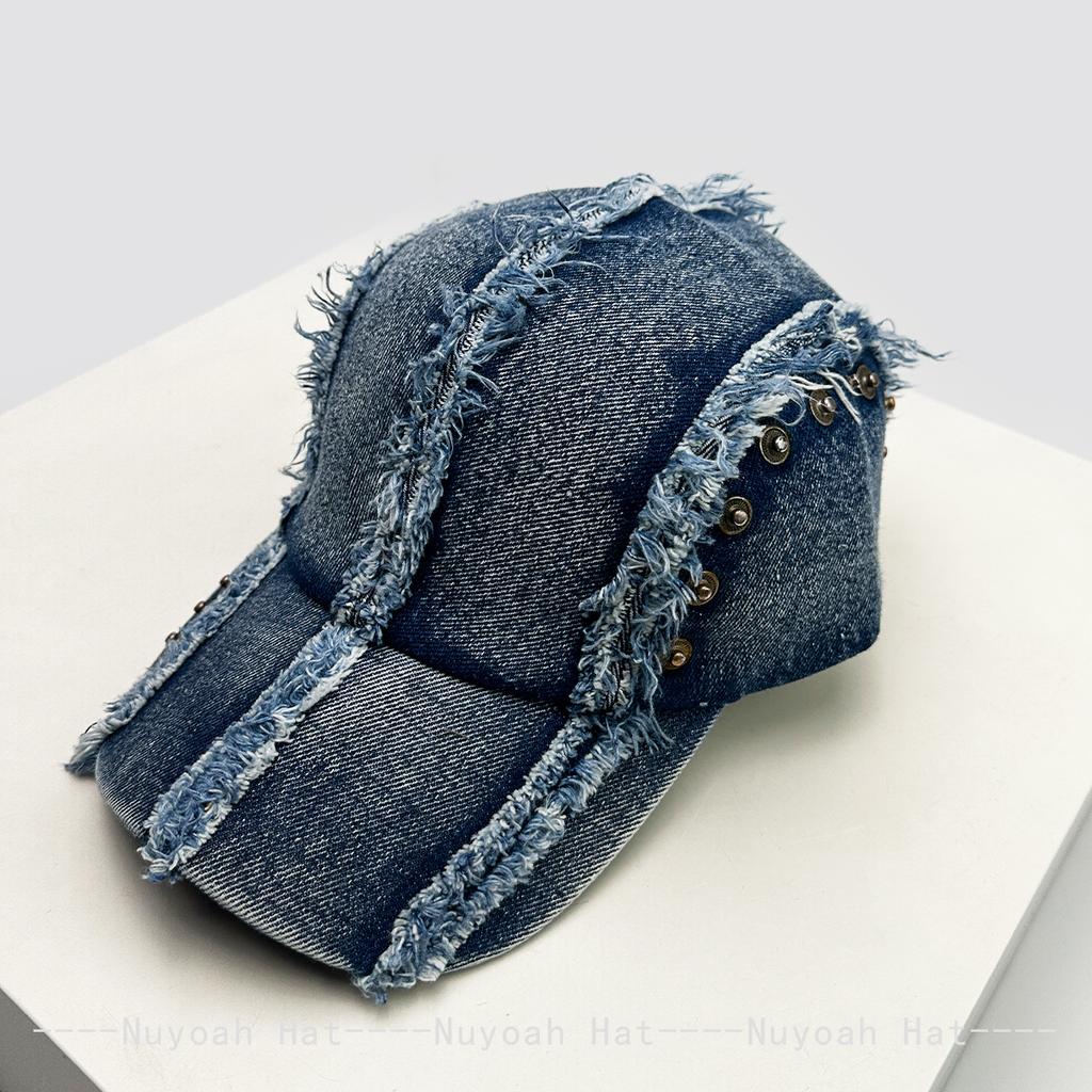 And Women Vintage Bow Broken Style Baseball Caps Sun Protection Korean Style Heat Retaining Personalized Peaked Hats Outdoor Use All-Match