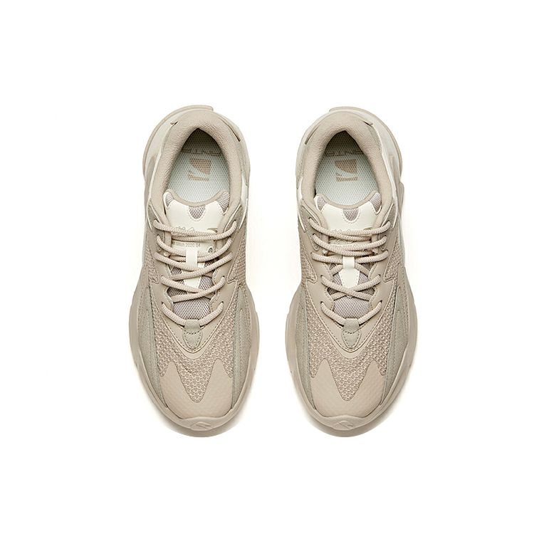 Anta Pulse Fabric Synthetic Leather Comfortable Versatile Slip Resistant Durable Lightweight Low Top Sneakers Men sneakers Gray 912048850-3