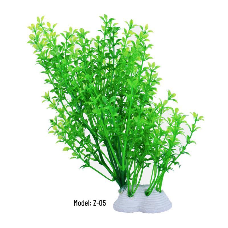 Aquarium Decor Set: Simulated Seaweed & Plastic Plants for Fish Tanks
