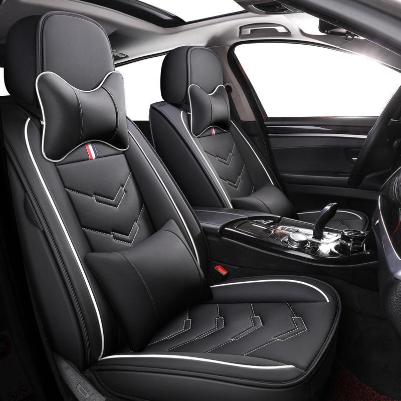 Universal full-surround bilseteputer i nappaskinn - helårstrekk for fem seter