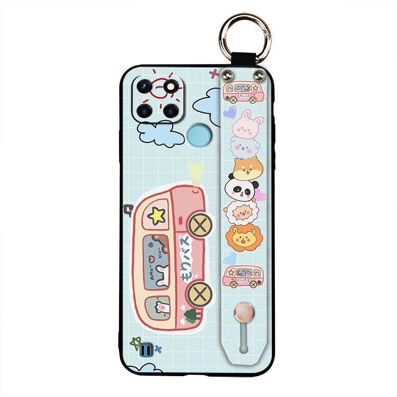 Fashion Design Dirt-resistant Phone Case For OPPO Realme C21Y/C25Y Wristband Soft case Waterproof Anti-dust Back Cover