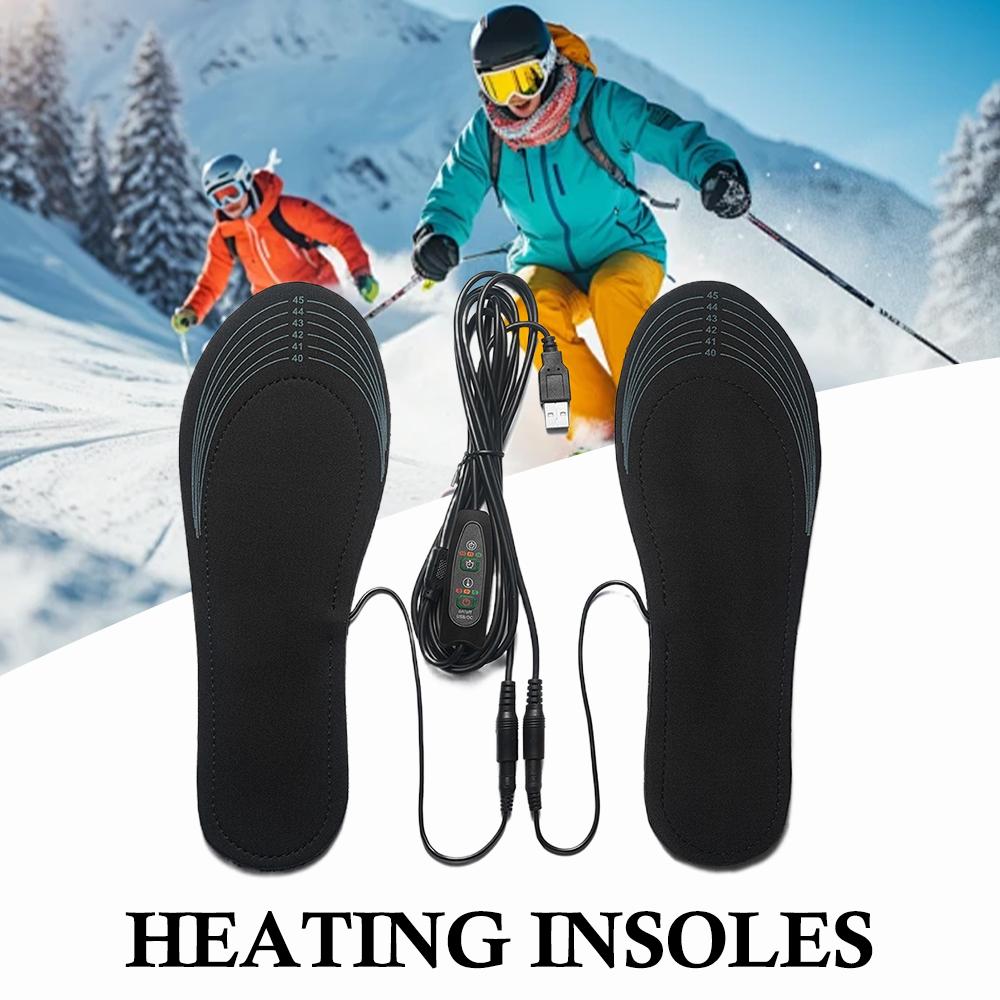 Smart Heated Insoles Temperature Adjustable Foot Warmers for Men and Women, Full-Foot Heating & Cut-to-Fit Design Q8Y6