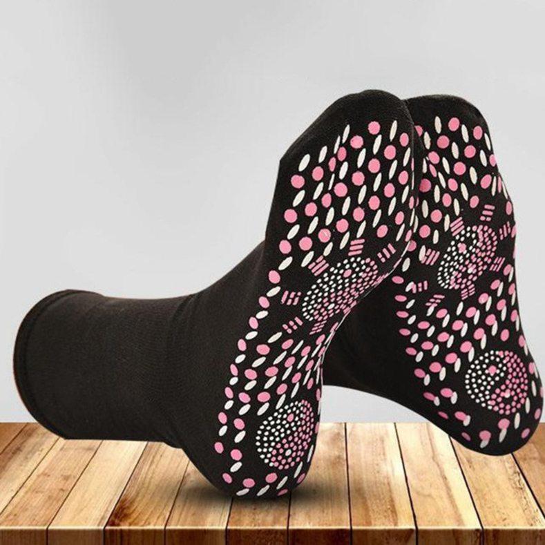 Calcetines térmicos magnéticos unisex autocalentables, cómodos y transpirables para masaje de pies.