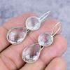 White Topaz Gemstone Handmade 925 Sterling Silver Jewelry Earring 1.77" M-2629