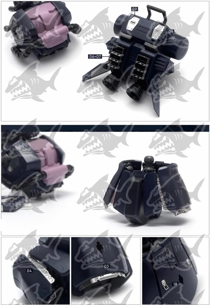 Stainless Steel Parts for and MGSD Modifications Shin Zaku Black Zaku High-Quality Detail-Up HG, RG, MG, PG, MGEX, (for MS-06R-1/1A/R-2 Matsunaga's