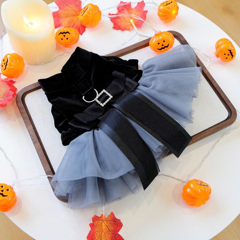 PETCIRCLE Halloween Pet Dress Dogs Cats - Pumpkin Ghost Pirate Witch Wedding Skirt