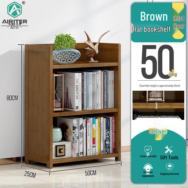 Minimalist Multi-Layer Bookshelf: Floor-Standing Rack for Home & Children's Room