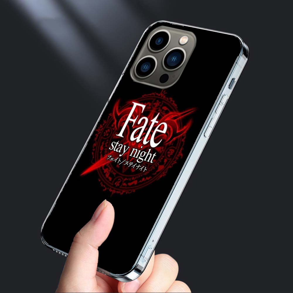 Bilibili F-Fate Stay Night Phone Case For Iphone 16E 15 Pro 14 Plus 17E 16 17 Pro Max Air 11 12 13 Mini Shockproof Capa Cute