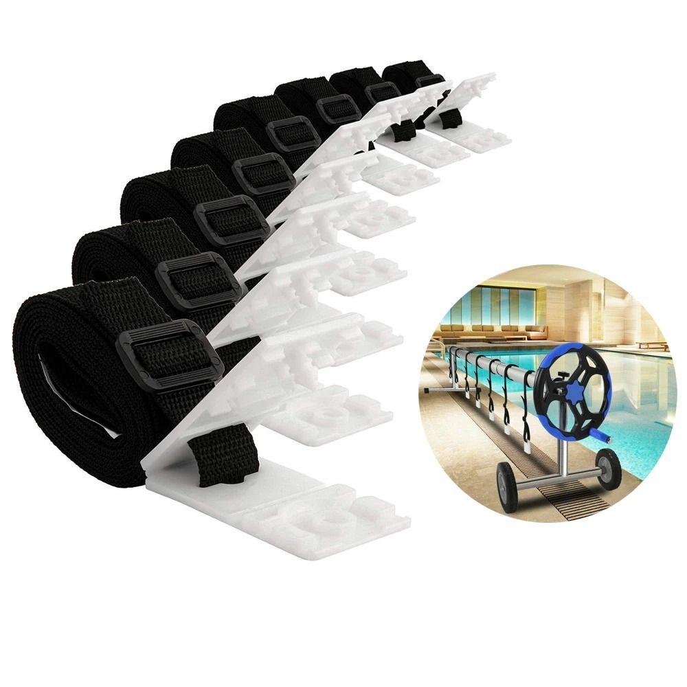 24pcs/set Nylon Pool Cover Reel Straps Webbing Pool Cover Roller Attachment Strap  Pool Accessories