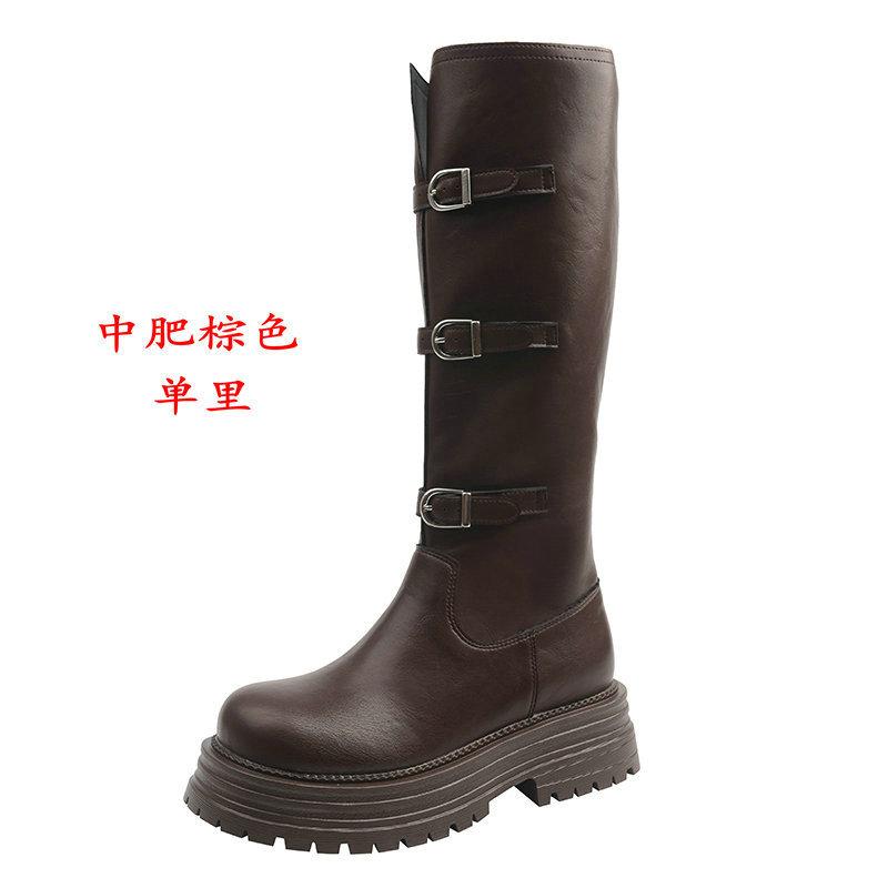 Dicke Beine großer Wadenumfang Winter neu dick mm lange Stiefel Motorradstiefel Herbst und Winter hohe Stiefel dicke Sohle große Größe Damenschuhe