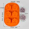 Silicone Mold for Cake Decoration Halloween Theme Pumpkin Ghost Skull Bat Shapes Suitable for Baking Resin Plaster Craft
