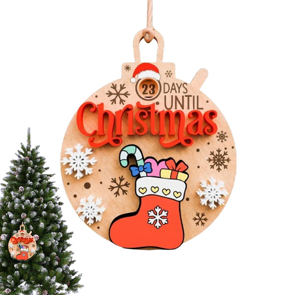 Till Christmas Countdown Onaments Smooth Rotating Decor Christmas Decorations Calendar Sign For Adults Teens Women New Year Home