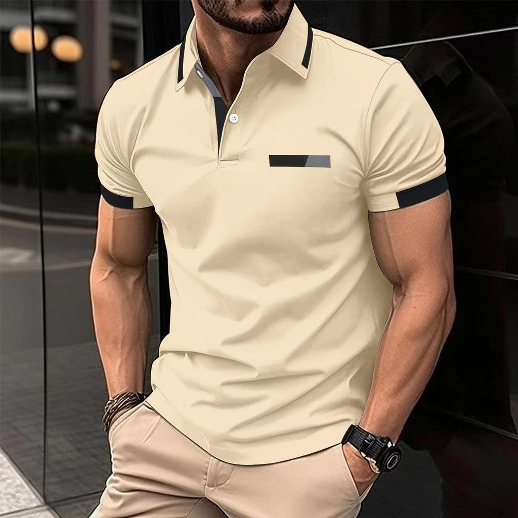 Men's T-shirt Polo Shirt New Summer Polo Shirt Men's Short-sleeved Top Casual Polo Shirt