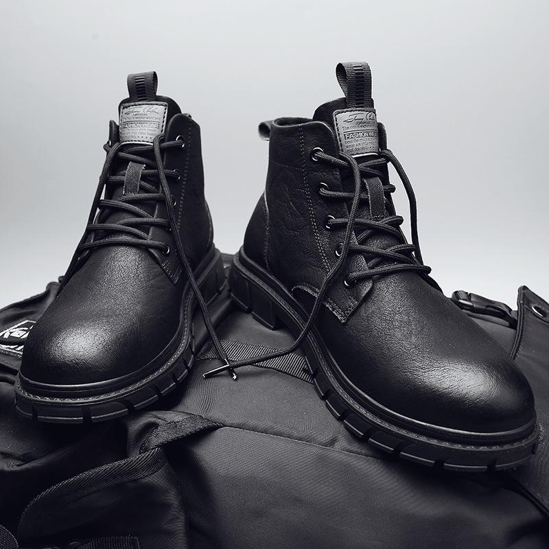 Martin Boots Autumn High-top Retro Men's Shoes Platform Men's Outdoor Wear-resistant Waterproof Mountaineering Tooling Boots