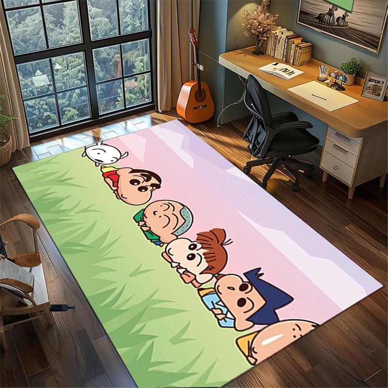 Crayon Shin-chan Washable Area Rug Non Slip Large Carpet Gamer Room Bedroom Decor