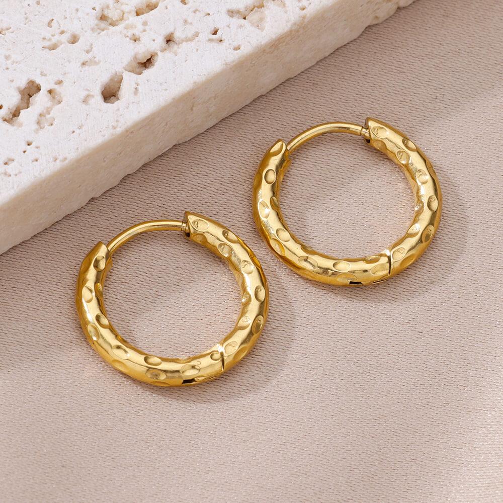Vintage Stainless Steel Earrings for Women Minimalist Gold Color Earring Trendy Designer Zircon Accessories Free Gift Aretes