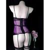 Sexy Lingerie Set Loungewear Cute Erotic Extreme Sexy Competition Leotard One Size Purple [SENMHS] 4-piece [Top, Shorts, Garter, Stockings]